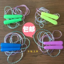 Bold 3-6 years old Colorful crystal skipping rope Light rope plastic handle Kindergarten physical education class childrens fitness legs