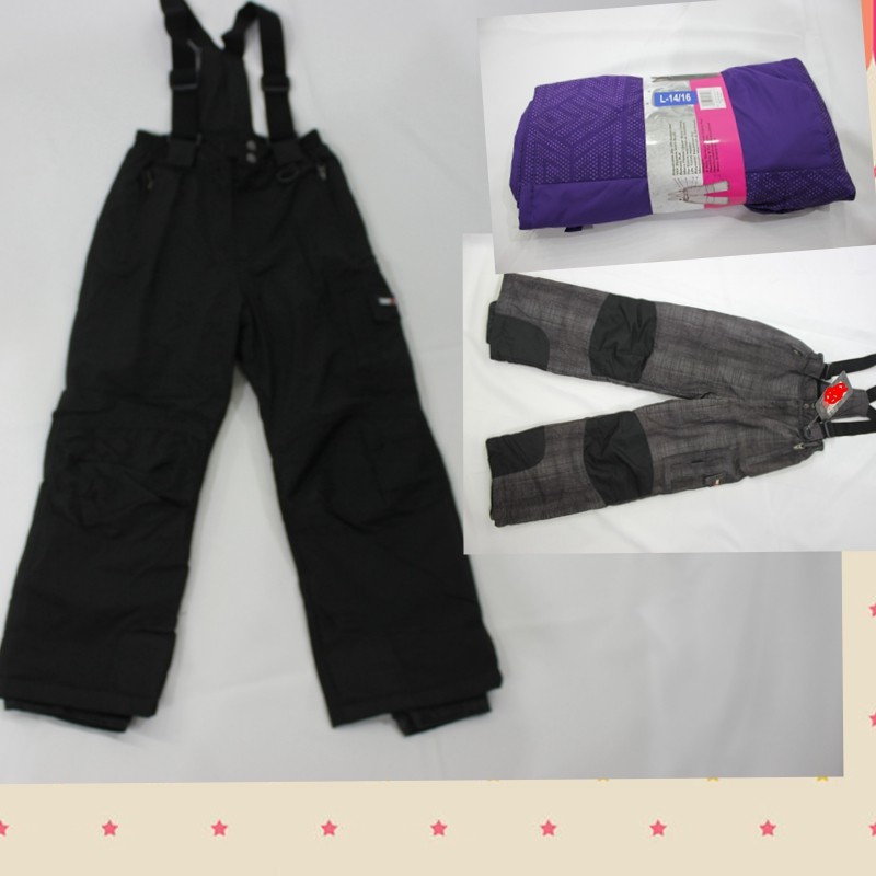Exported to the United States, outdoor big children's ski pants, cotton pants, veneer, boys and girls, warm, thickened, windproof and waterproof charging pants