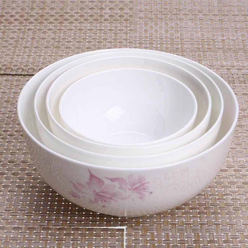 Tangshan Longchang bone China tableware Lucky flower Australia bowl 4.5 inch rice bowl soup bowl noodle bowl 8 inch soup bowl