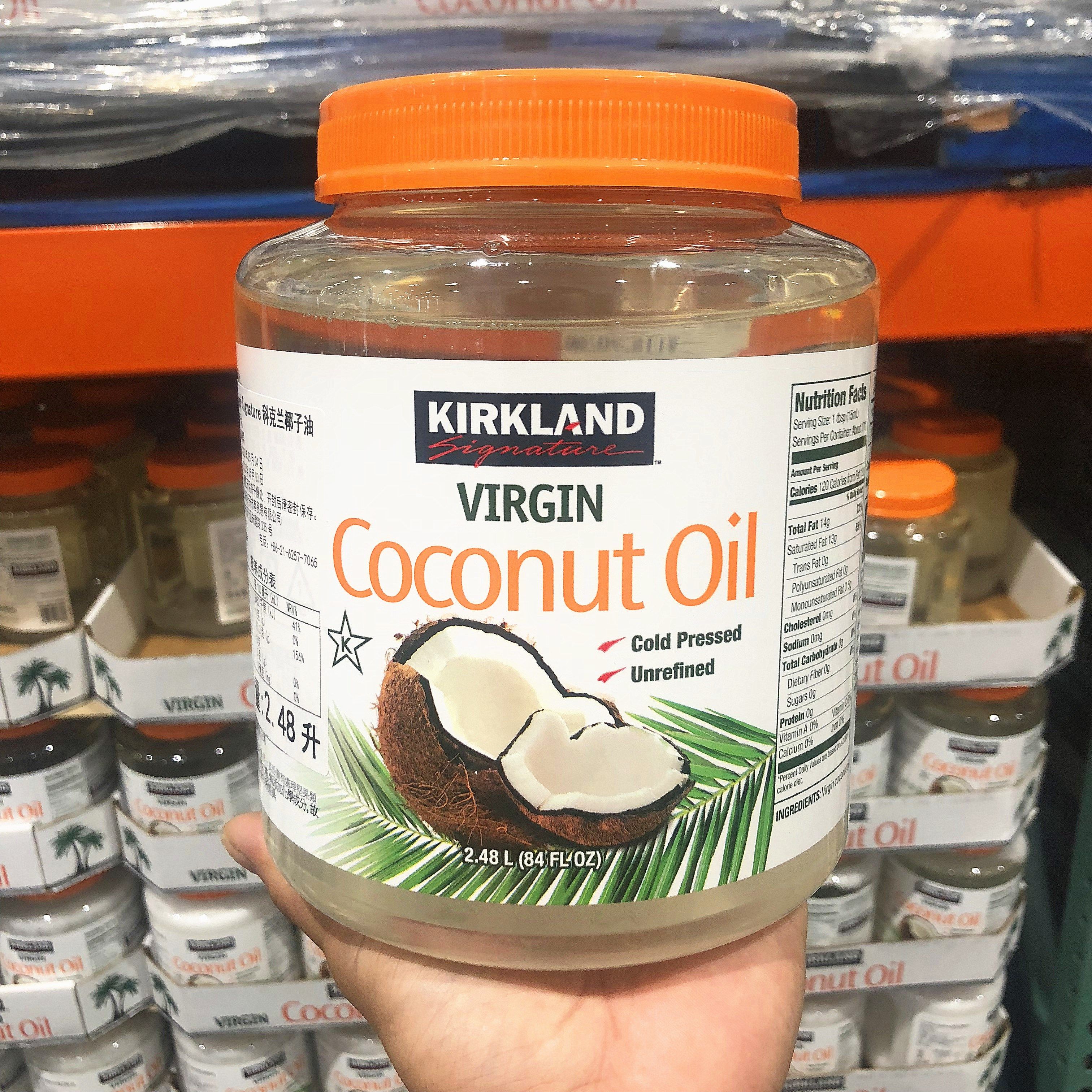Import KIRKLAND CORKLAND COCONUT OIL 2 48 litres of natural primary-pressed edible oil hair care COSTCO