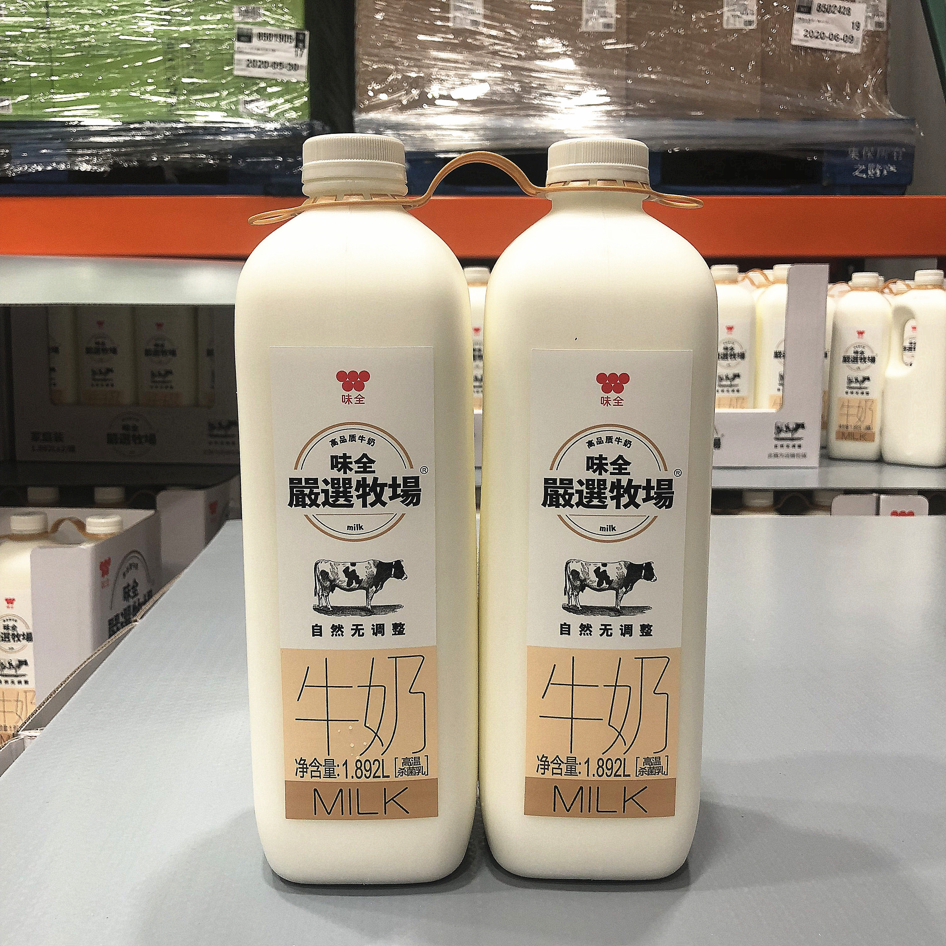 WeiChuan flavor full high-quality milk 1900ml raw cow's milk fresh milk pure milk cow colostrum COSTCO