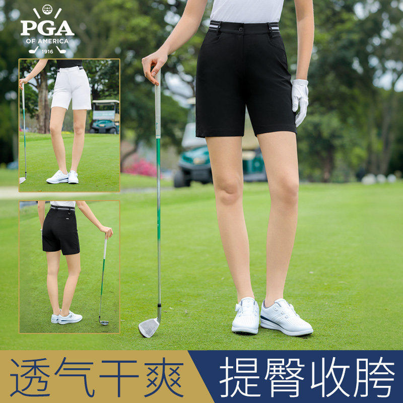 American Pga 26 Women's Golf Shorts with Slits, Height-Enhancing Summer Sports Pants for Women American Pga 26 Women's Golf Shorts with Slits, Height-Enhancing Summer Sports Pants for Women