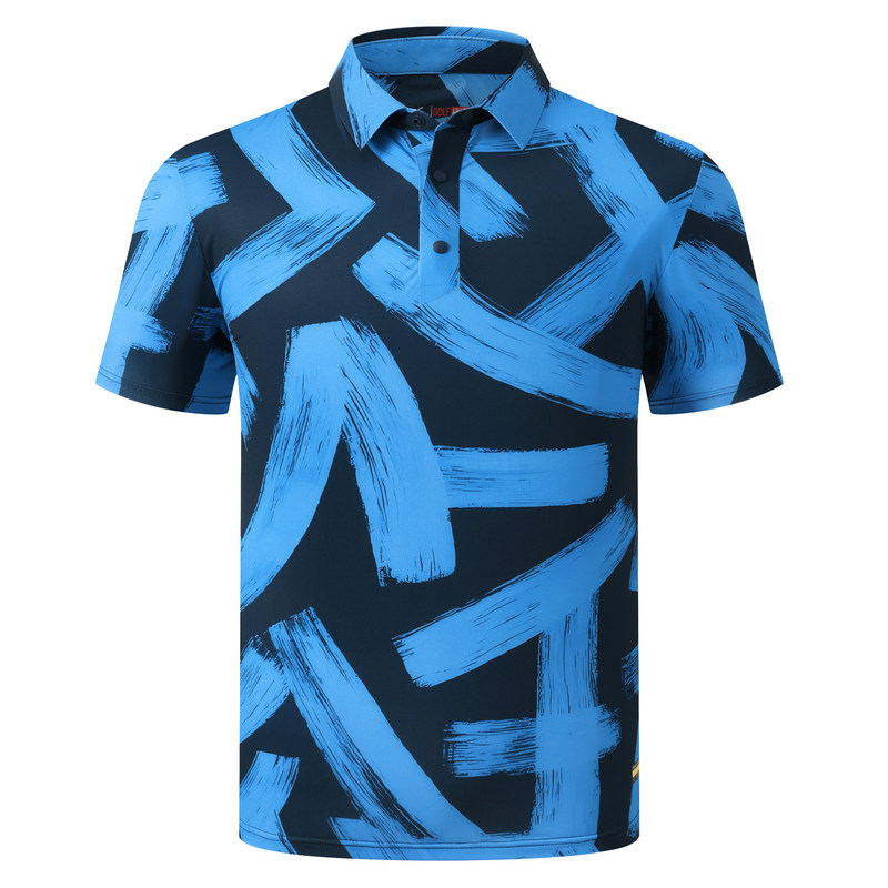 Oc New Golf Short-Sleeved T-Shirt Men's Summer Style Polo Shirt Fashionable Printed Seamless Quick-Drying Sports Top