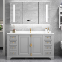 American bathroom cabinet Oak Sink modern simple washbasin cabinet combination bathroom cabinet smart mirror cabinet