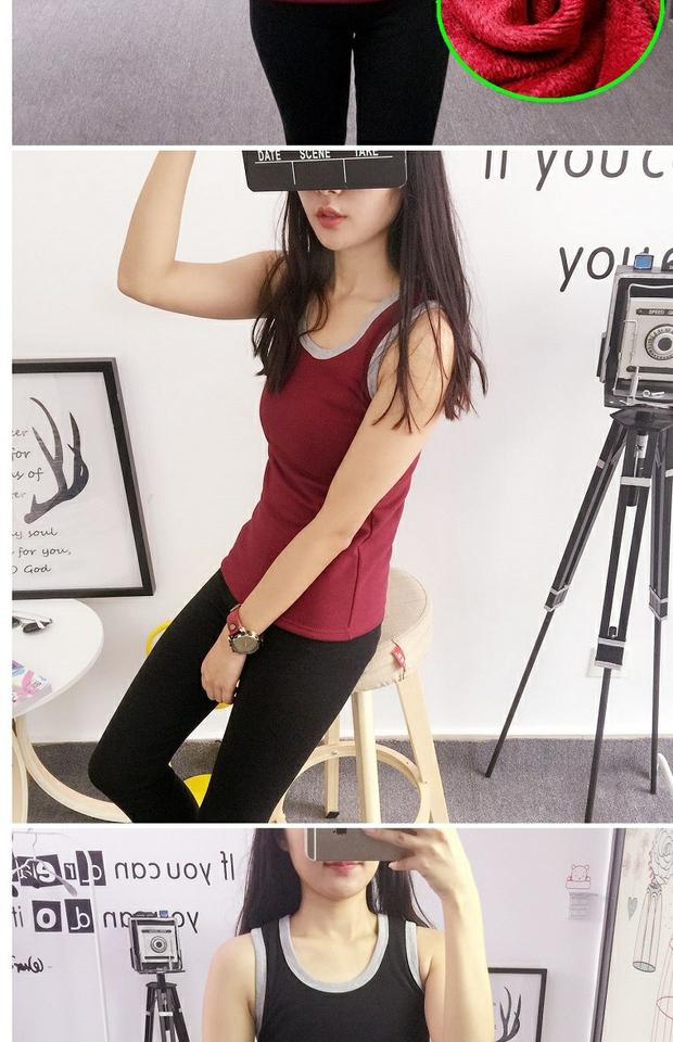 Mùa thu đông 2018 của phụ nữ size lớn ấm áp cộng với áo vest nhung nữ bó sát cơ sở áo vest không tay dày áo thun nữ