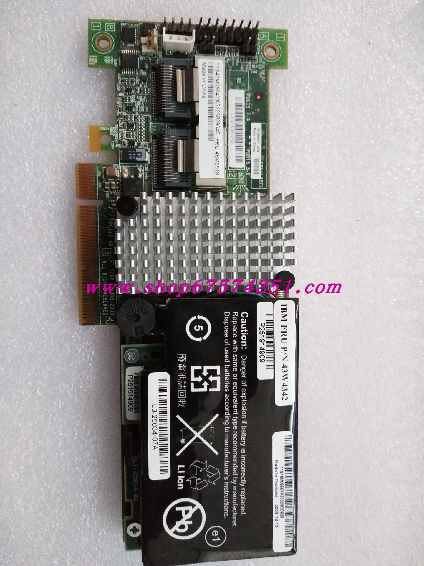 With battery IBM 46M0918 46M0916 M5014 256M 6Gb array card