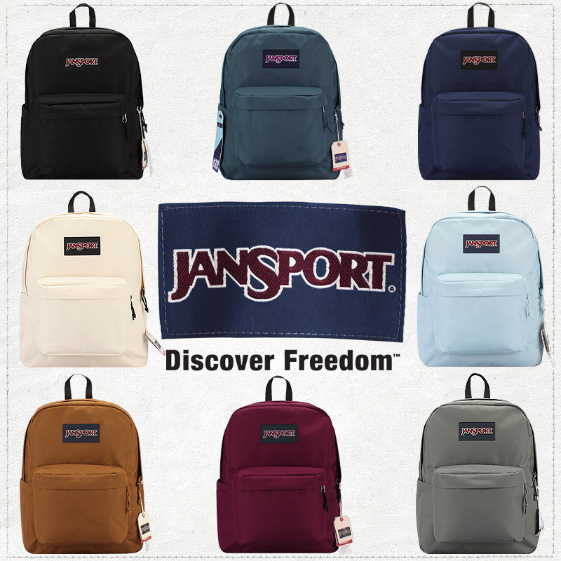 JanSport Jesber double shoulder bag student school bag male and female identical with side pocket computer barrier bag 4QUE