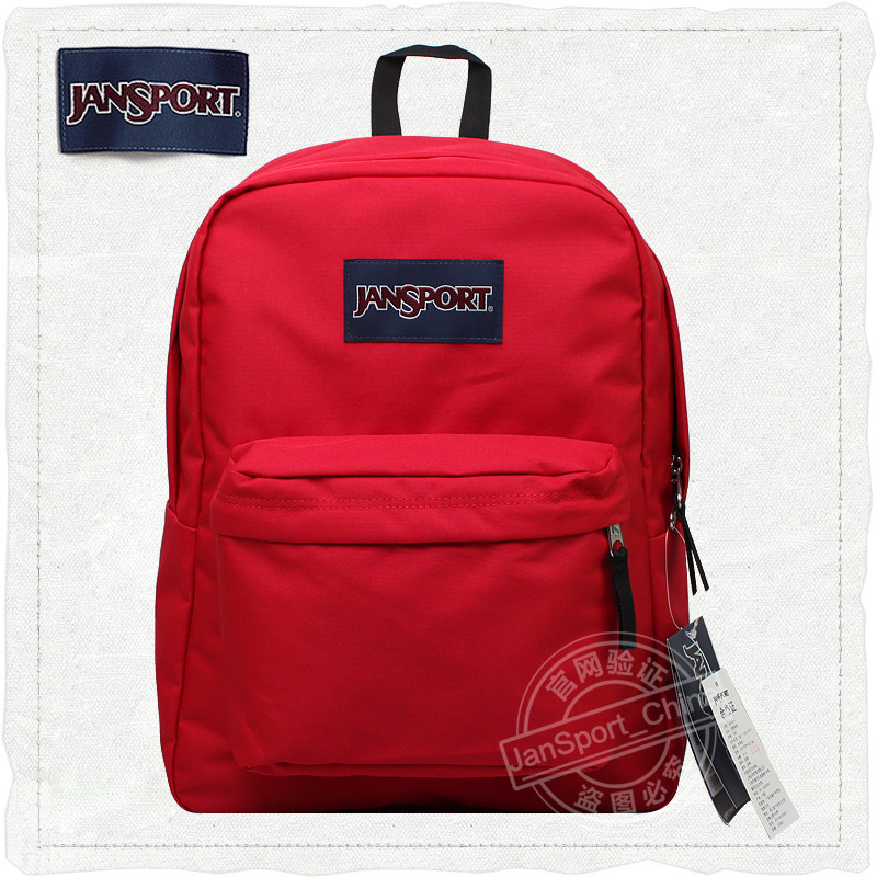 JanSport Jesber Twin Shoulder Bag Official Academy School Bag Men and Women's Pack T501 5XP Classic Big Red