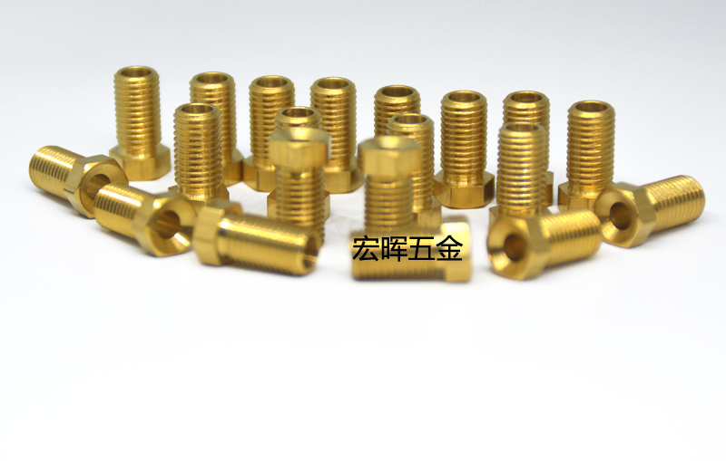 Copper screw hexagonal copper column inside and outside thread copper screw brass full tooth screw M6 copper sleeve support fixing bolts