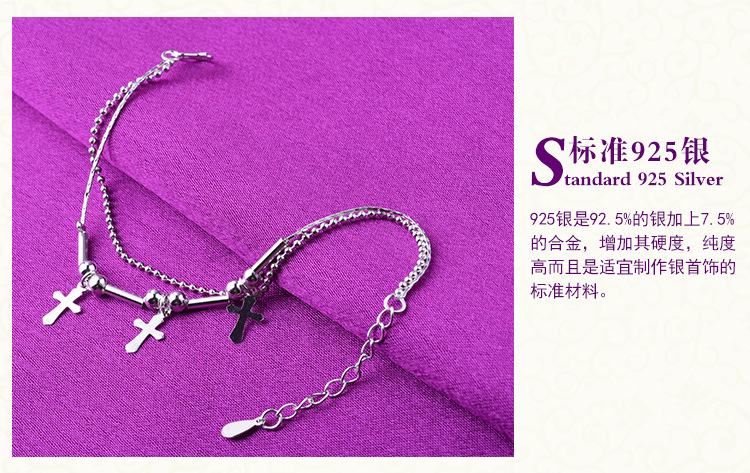 Quá cảnh hạt chuông vòng đeo tay nữ Hàn Quốc phiên bản s925 sterling silver sinh viên đơn giản tươi bạn gái món quà sinh nhật trang sức ngọt ngào