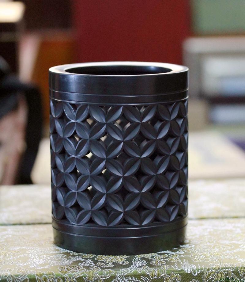 New Year Teacher Gift Ceramic Vase Ornament Home Decoration Creative Non-micro Landscape Rizhao Black Pottery Money Pen Holder