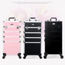  Toolbox portable storage box Makeup artist professional makeup box large capacity trolley hair and beauty with lock eyelashes