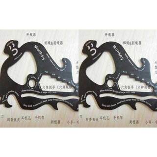 多功能军工猴子军刀卡不锈钢工具卡片刀露营万能卡刀创意卡