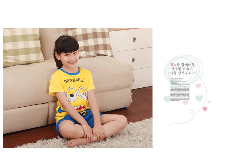 Mùa hè cha mẹ và con đồ ngủ của phụ nữ dịch vụ nhà phù hợp với ngắn tay phần mỏng dệt kim bông vài người lớn màu vàng nhỏ người lớn với cùng một đoạn đồ ngủ nam
