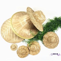 Kindergarten painting straw hat DIY wall layout decoration creative painting graffiti art material straw straw ornament