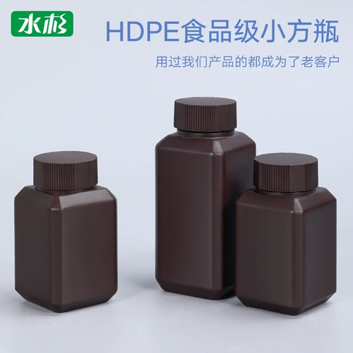 Толстая пищевая пища -герметичная пластиковая бутылка Жидкость, содержащая квадратную бутылку, маленький рот 30/100/250 мл мл