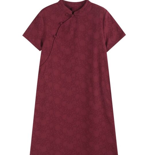 Retro New Chinese Style Improved Cheongsam Dress Women 2025 Summer Loose Young Style Artistic Short Sleeve Mid-Length Dress Women