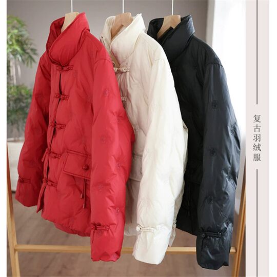 Large size fat mm loose fashionable cotton coat for women 2025 winter ethnic style casual down cotton coat warm jacket top