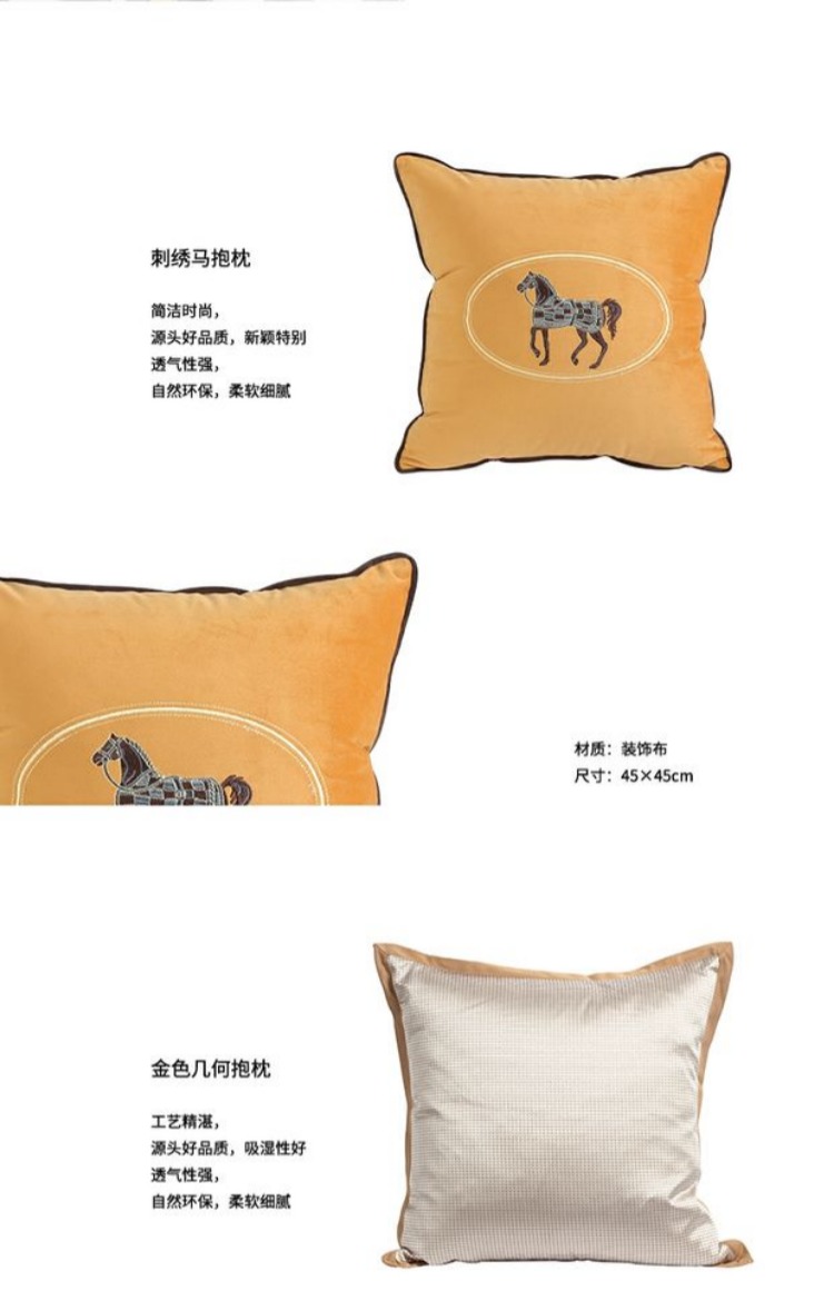 Jane châu Âu sang trọng màu đỏ cam thêu sofa đệm gối gối mô hình phòng khách biệt thự Trung Quốc nhà mềm đệm - Trở lại đệm / Bolsters gối vuông tựa lưng sofa