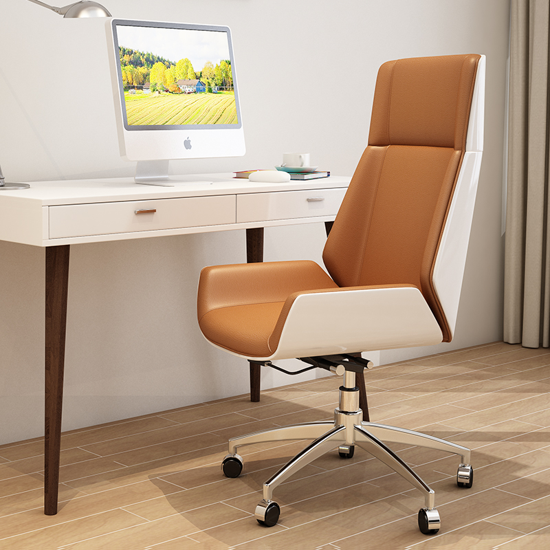 Ode to joy with the same chair computer chair home comfortable sedentary office chair modern minimalist boss chair leather swivel chair