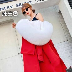 меховой воротник 秋冬防寒保暖狐狸貉子毛毛超大领子高仿水貂衣服羽绒服棉服帽子领