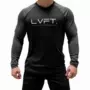 Livefit cơ bắp anh em tập thể dục nam dài tay chạy đào tạo áo thun thể thao giản dị mùa xuân và mùa thu mỏng phần mỏng áo ba lỗ tập gym nam