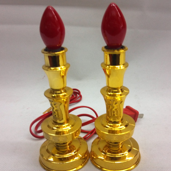  Buddha supplies plug-in electric candle lamp Wangchaelamp 5-inch -7 - inch plastic gilded boutique fuwan lamp luminaire