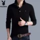 Áo thun dài tay mùa thu Playboy nam Slim size cỡ lớn Áo phông thông thường POLO Áo thun trẻ trung cotton nam