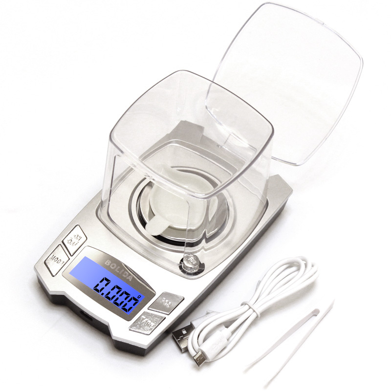 Rechargeable Jewelry Gold Scale, Medicine Powder Milligram 0.001 Gram Scale, Lipstick Scale, Tea and Medicinal Material Scale, Electronic Balance 0.01g