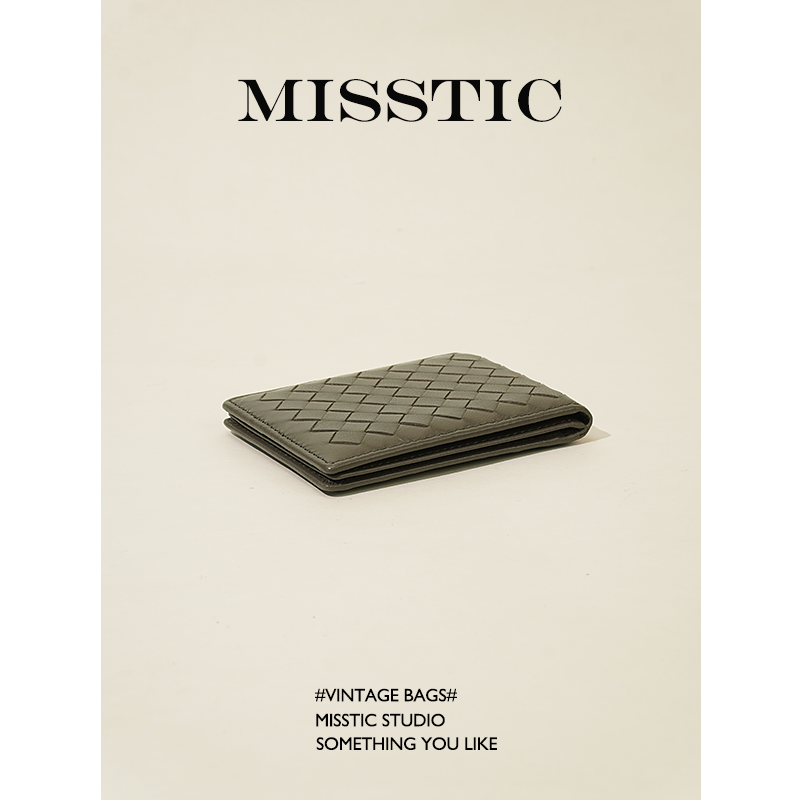 (MT) sheepskin custom classic woven ultra-thin multi-functional driver's license cover genuine leather large-capacity ID card holder