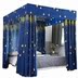 Hộ gia đình dày rèm cửa giường màu vải vỏ Bắc Âu đứng 1,5m 1.8m 2m đôi màn ngủ muỗi bụi net - Bed Skirts & Valances rèm treo giường ktx Bed Skirts & Valances