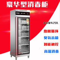 Single door large capacity disinfection cabinet commercial vertical stainless steel restaurant canteen hotel ozone low temperature disinfection cupboard