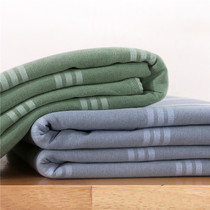 Thicken crypto cotton cool old rough sheet three piece set 100 whole cotton linen linen thick linen