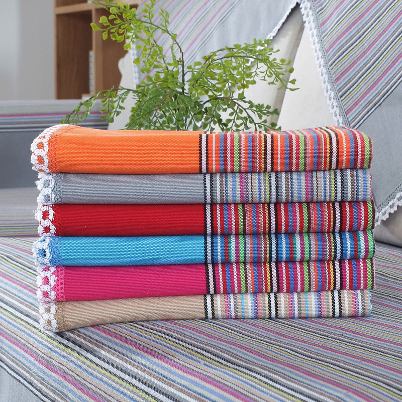 Cotton old coarse cloth sofa cushion pure cotton thickened four seasons universal Shandong cotton linen non-slip not easy to wrinkle cover cloth towel