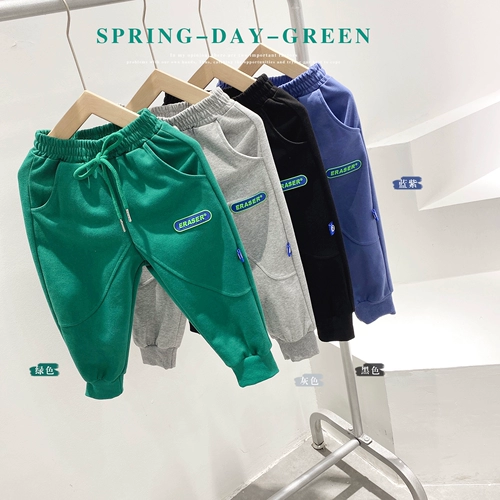 Весенний ремень, детские штаны, универсальные повседневные брюки, коллекция 2022, свободный крой, на шнурках