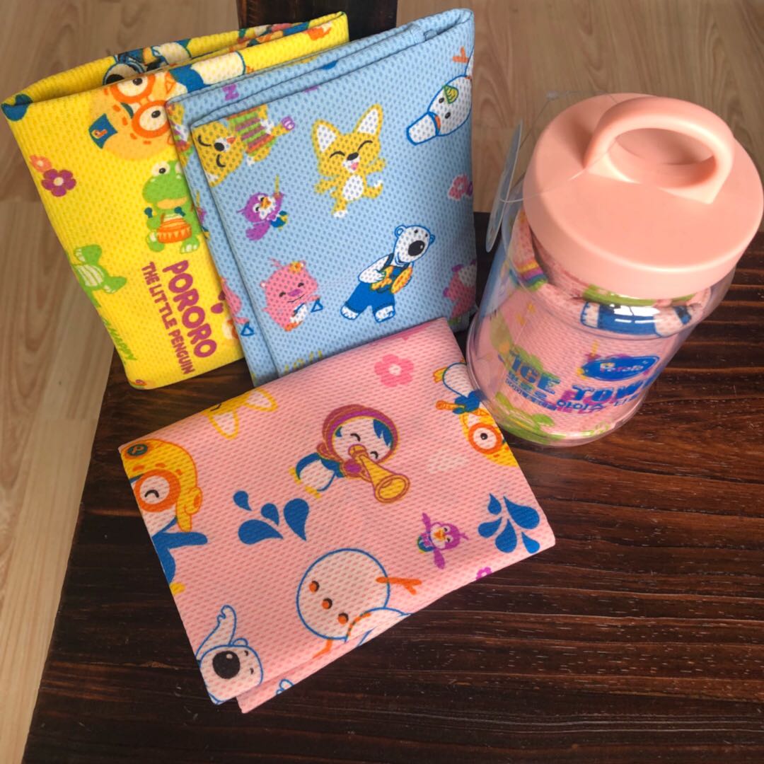 Korean Treasure Dew Ice Towel Men And Women Ice Cold Towels Outdoor Sports Ice Silk Towels Big Bags Load Small-Taobao