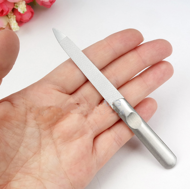 Nail file grinding strip large stainless steel manicure file to thwart ash thick nails toenails special rubbing grinder
