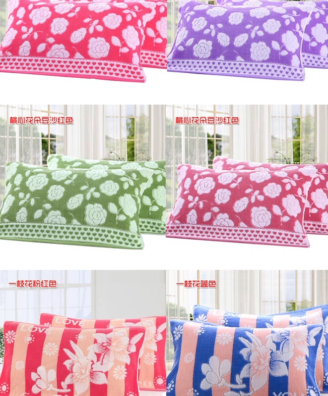 Khăn gối trẻ em ghép với vải cotton hoạt hình dày vừa nhỏ khăn gối hoạt hình cotton mềm kẹp lụa - Khăn gối