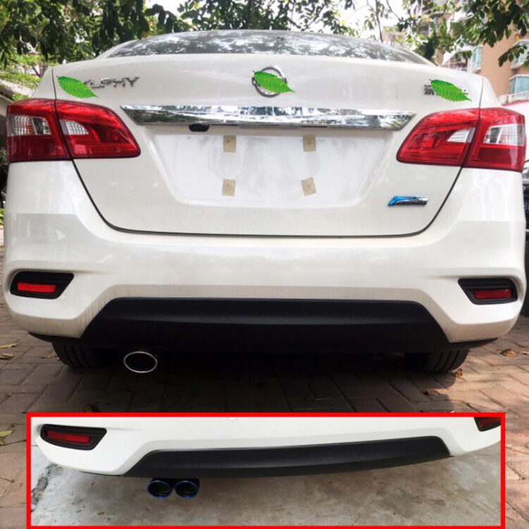 Applicable to new Sylphy tail throat new blue bird modified exhaust pipe classic Henyi car dual tube one out two exhaust tube