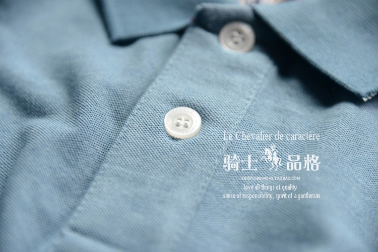 Rắn màu ngắn tay polo áo sơ mi nam Mỹ thường nền tảng ngọc trai lưới cotton mùa hè mỏng 26