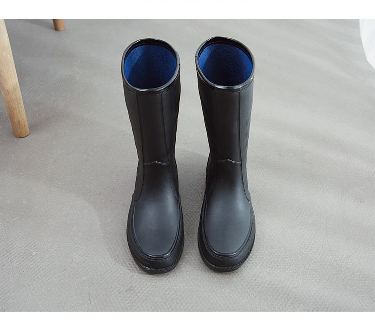 Giày nam mưa mùa đông nam cộng với nhung cotton ấm mưa giày ống cao không thấm nước giày cao su giày câu cá giày đầu bếp giày lười nam chống nước