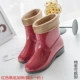 Giày cao cổ nữ bốn mùa Giày ống nữ thời trang Giày mưa nữ chống nước Giày chống trượt ống ngắn Giày cao su dành cho người lớn