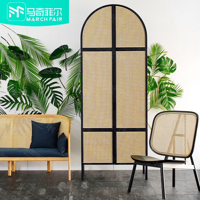 Marchfield Wardrobe Japanese Rattan Wardrobe Nordic Bedroom Wooden Wardrobe Storage Designer Homestay Hotel Furniture