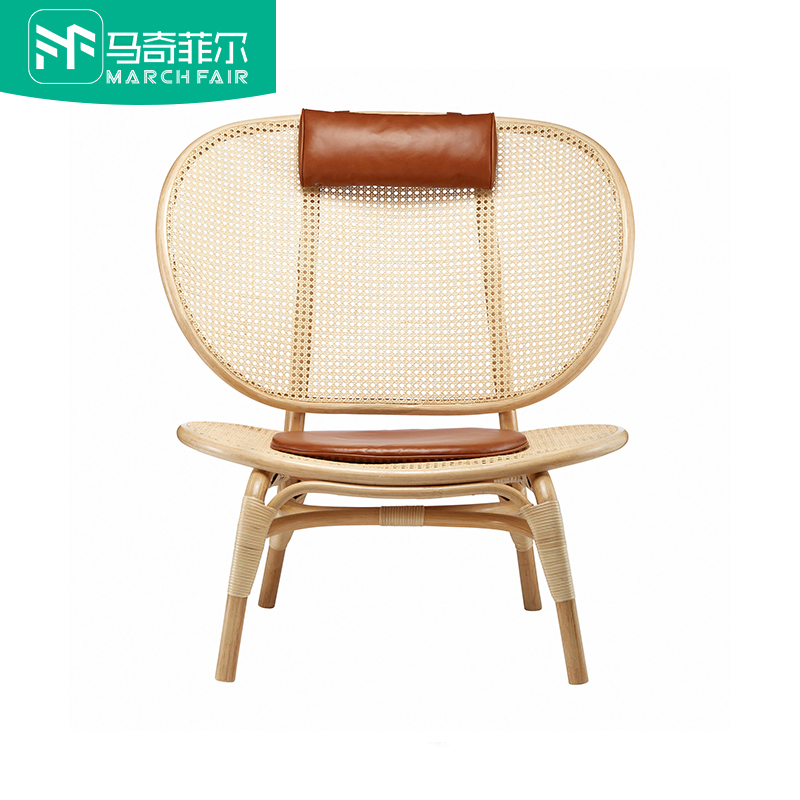 Marchfield Nordic Rattan Art Rattan Rattan Medieval Chair Single Nomadic Chair Real Rattan Sofa Chair Creative B&B ins