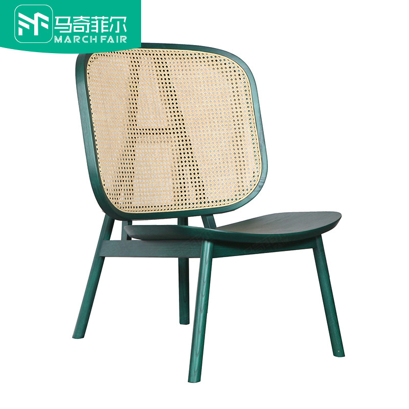 Marchfield Nordic Rattan Dining Chair Sample House Exhibition Center Negotiation Table and Chair Medieval Leisure Chair Hotel Cafe Rattan Chair - Taobao