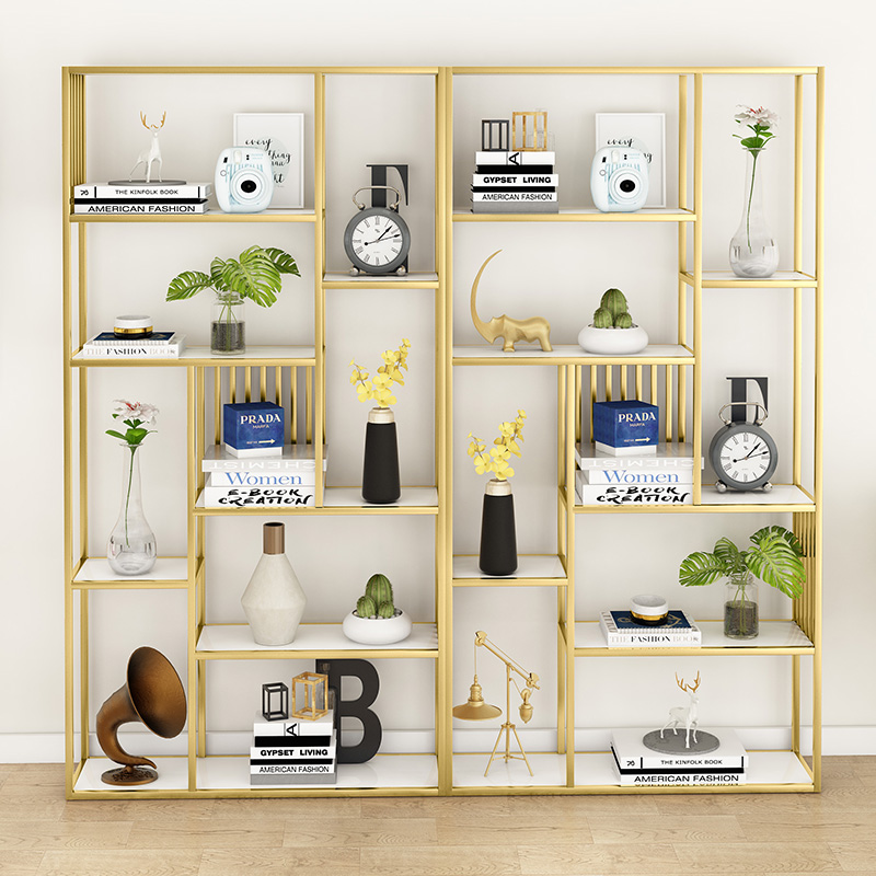 Nordic Iron Art Shelf Floor floor Shelf Living Room LIVING ROOM CUBICLE SHELF BOOKCASE SOLID WOOD CONTAINING STRATIFORM SHELF