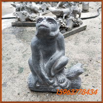 Blue stone carving crafts and gifts ornaments twelve Zodiac Stone Monkey