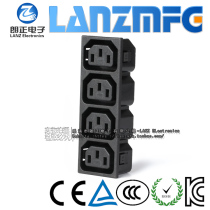 LANZMFG langzheng LZ-F-4L-1 2 card position 1 2 quadruple character C13 socket AC power socket environmental protection