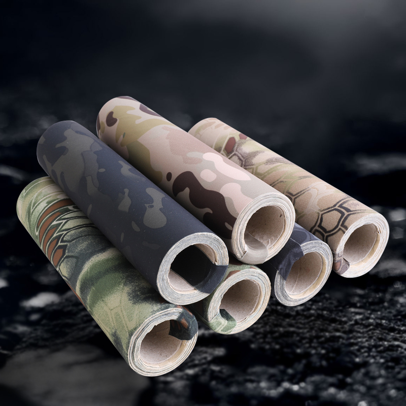 Armor self-adhesive elastic telescopic adhesive tape camouflaged cloth camouflaged rubberized rubberized fabric DIY tactical stickers 150 * 20cm