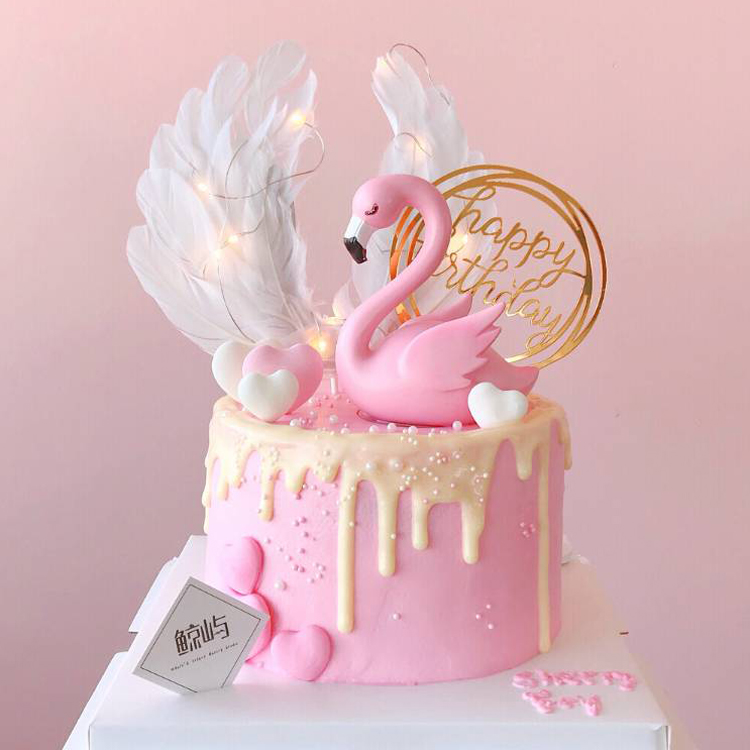 Flarebird Cake Decoration Swing Adornment Valentine's Day Wedding Birthday Cake Decoration Items Scene Sweet Table Decoration